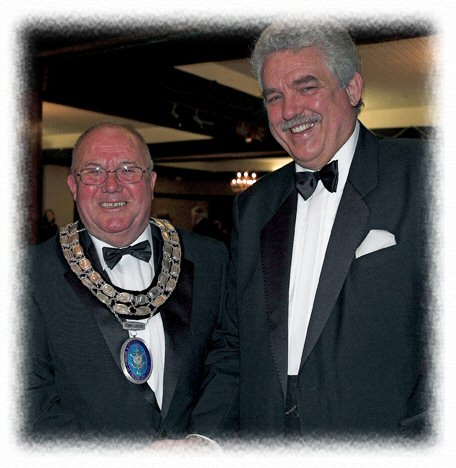 Dave with Mayor Richard Davies after MC’ing the Annual Mayors ball in Fishguard